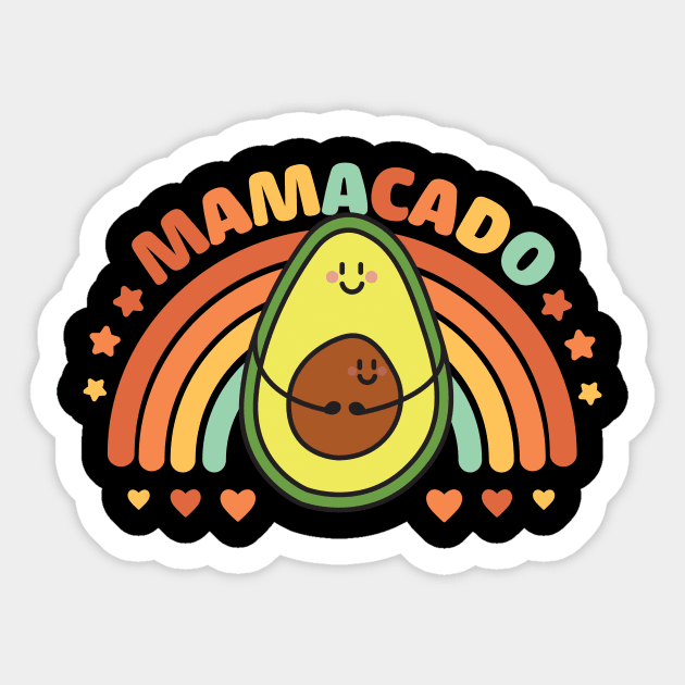 Mamacado Avocado Rainbow Sticker by nhatartist